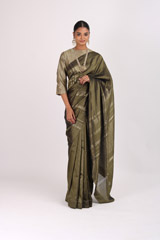 Olive Green Silk Sareeuntitled (5 of 10)